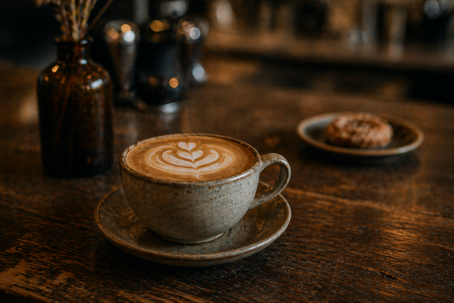 Seasonal coffee drink in ceramic mug
